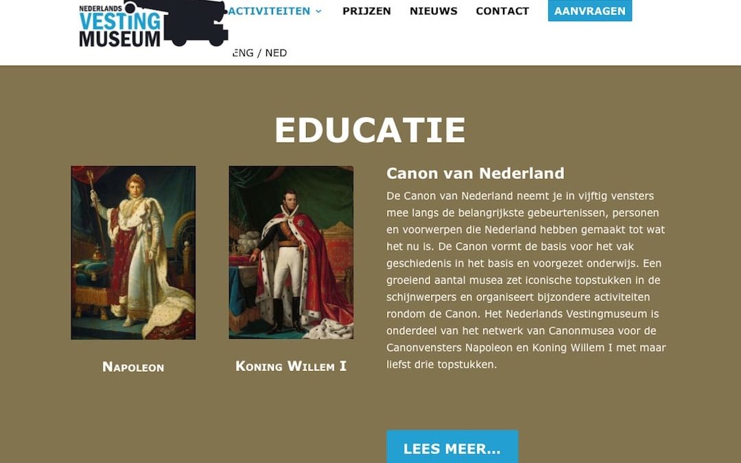 Nieuwe website Nederlands Vestingmuseum