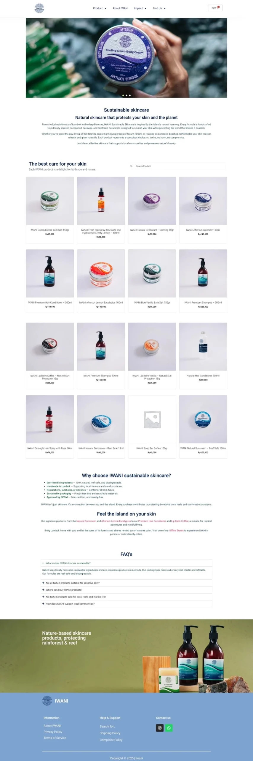 IWANI Skincare products